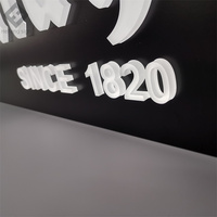 Boîte à lumière Double face personnalisée pour l'extérieur, panneau de lettres en acrylique 3d à Led entièrement éclairée