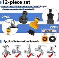 Connecteurs Raccords de tuyaux d'eau Kit d'irrigation de raccords de tuyau d'eau de jardin 1 pouce 1/2 pouces 3/4 pouces en plastique