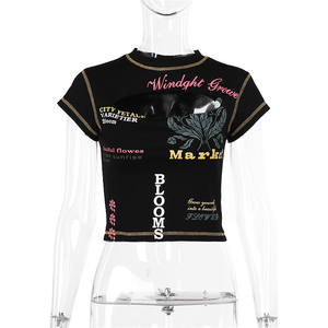 Sexy in <span class=keywords><strong>pizzo</strong></span> 2 pezzi set completo da donna con stampa Top corto traforato + abito corto in pelle - Product Image 6