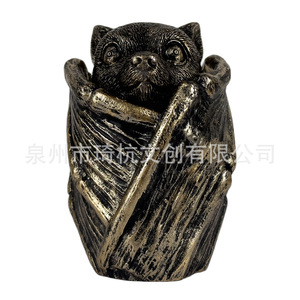 Qi Hang Bat Storage Box Resin Gothic Home Decor Halloween Decoration Standing Type 1-3L <b>Rectangle</b> Shape - Product Image 5