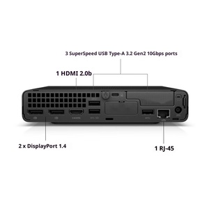 Ordinateur de bureau HP Elite Mini 600 G9 personnalisable, original, commercial, avec processeur <span class=keywords><strong>Intel</strong></span> Core i3/i5/i7 de 12e génération, 8 Go de RAM, 512 Go de SSD, IA intégrée - Product Image 3