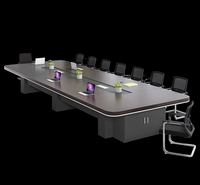 Grande table de conférence longue, moderne, simple, rectangulaire, mobilier de bureau