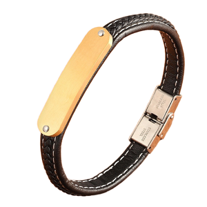 Joyería tejida al por mayor, acero inoxidable que se puede tallar para hombres - Product Image 1