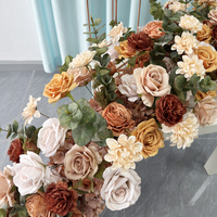 Boule de fleurs artificielles personnalisable, arrangement floral de roses d'automne, centre de table et décorations pour allée de mariage