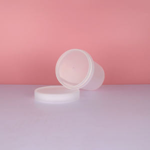 Tarro de máscara de PP de grado alimenticio de plástico esmerilado de 100ml y 500ml, tarro de cera y exfoliante corporal vacío para pudín cosmético, tapa de taza de postre de helado - Product Image 3