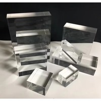Bloc de verre plexiglas de 20 mm d'épaisseur, bloc acrylique transparent A5 avec logo et polissage