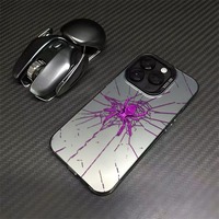 Coque de téléphone élégante en fil d'araignée violet pour iPhone 16 15 14 13 12 11 Pro Max/Pro/Plus couverture arrière souple Anti-chute
