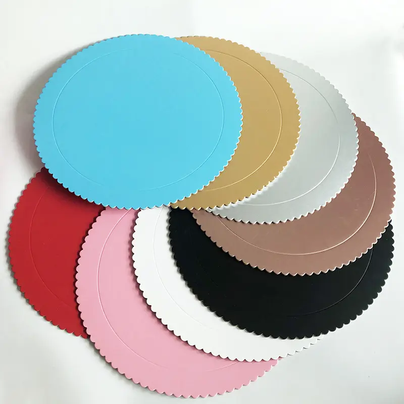 Wholesale Custom Round Square Cake Board White Gold Pink Silver Black Cake Base Board Plain Cake Drum