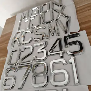 Singapura ABS plastik alfabet kendaraan plat nomor karakter huruf mobil tulisan untuk pelat nomor