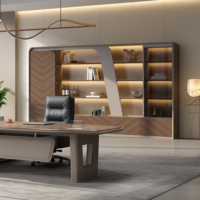Armoire de classement de luxe légère, grande capacité, en bois, pour bureau de direction, avec logo personnalisable