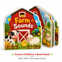 Libro de Cartón Montessori para Niños, Impresión Personalizada a Todo Color, Páginas de Cartón Grueso para el Desarrollo Cognitivo Preescolar