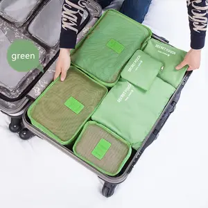 批发定制旅行包套件6件套包装立方体旅行收纳袋