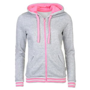 Sudadera con Capucha Extra Grande de 400 GSM para Mujer, Sudadera con Cierre de Alta Calidad, Decoración con Lentejuelas, Logotipo Frontal, Otoño Invierno - Product Image 1