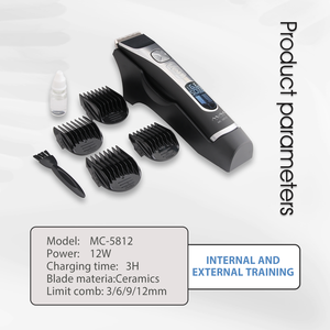 Tagliacapelli elettrico da uomo con Display digitale Lcd <span class=keywords><strong>professionale</strong></span> senza fili all'ingrosso - Product Image 5