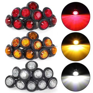 Multicolor 12V Mini Led pequeño redondo rojo Led luces de posición lateral lámpara de señal marcador lateral luz camión coche <span class=keywords><strong>bala</strong></span> lámpara - Product Image 5