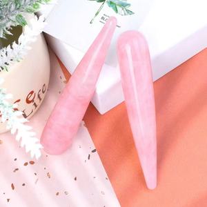 Varita de Masaje Mágica de Cristal para Terapia de Acupuntura, Herramienta de Tratamiento con Punta, Herramienta de Raspado Gua Sha, Pluma de Masaje de Cuarzo Rosa - Product Image 5