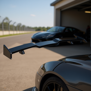 Alerón Trasero Gt Wing de 57.9 Pulgadas, Doble Capa, Negro Brillante, Estilo Tuning de Fibra de Carbono ABS para Autos 2018-2023 - Product Image 2