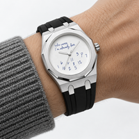 Qui s'en soucie ? Je suis déjà en retard. Montre homme simple et tendance, chiffres arabes, quartz, silicone, résistante à l'eau 30M, style sport, alliage.