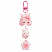 Porte-clés personnalisé en acrylique holographique avec paillettes, imprimé UV, léger et personnalisable