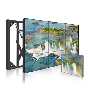 Tela lcd de parede de vídeo lcd, painel de exibição estreito de 55 polegadas 0.88mm, painel de parede 4k 2x2 3.5mm