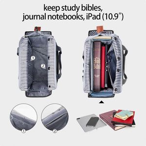 Bolsa de transporte para Biblia de gran tamaño, de calidad premium, con múltiples bolsillos, para estudio bíblico, para mujer, de fábrica BSCI. - Product Image 2