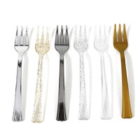 4.5 "Mini Plastic Lepels, Zilveren Plastic Mini Lepels, Wegwerp Mini Gouden Dessertlepels Mini Proeflepels Voorgerecht Lepels