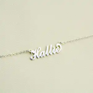 Collar de plata de ley 925 con inicial, joyería fina, Collar personalizado hecho a mano con nombre personalizado con colgante de letra