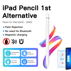 Livraison gratuite <span class=keywords><strong>Stylet</strong></span> pour <span class=keywords><strong>iPad</strong></span> <span class=keywords><strong>de</strong></span> 1ère génération Charge magnétique Précision pixel-parfaite Faible latence <span class=keywords><strong>Prise</strong></span> <span class=keywords><strong>de</strong></span> notes <span class=keywords><strong>Stylet</strong></span> actif pour <span class=keywords><strong>iPad</strong></span> - Product Image 1