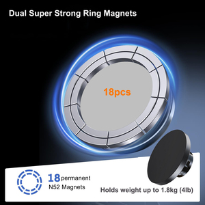 Aluminum 18 PCS Magnets Replacement Phone <strong>Mount</strong> Base Magnet Head for <strong>Magsafe</strong> iPhone 17 Pro Max 17mm Ball Joint <strong>Car</strong> <strong>Mount</strong> - Product Image 4