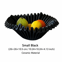 Bol à fruits décoratif en céramique blanche à volants, plateau de service, assiette à collation, porte-bougie, plateau à sable, centre de table, décoration intérieure