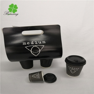 Tienda <span class=keywords><strong>de</strong></span> alimentos utilice papel Kraft manga taza <span class=keywords><strong>de</strong></span> café con el logotipo y tapas - Product Image 1