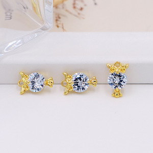 Pendientes de Zirconia Chapados en Oro con Forma de Mariposa, Microincrustaciones de Aleación de Cobre, Accesorios de Joyería DIY de 16mm - Product Image 3