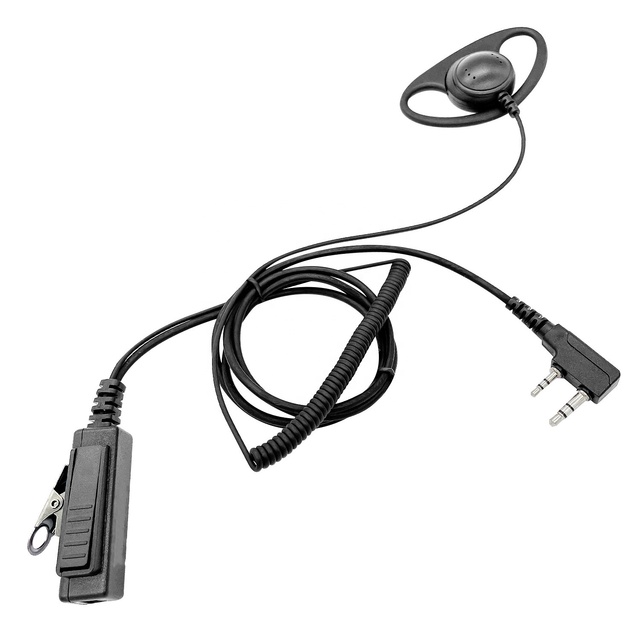 Two Way Radio Earpiece d Shape Earphone Waterproof Ptt Headset Walkie Talkie Headphones for Baofeng 888s Uv-5r Kenwood Tk Tk2207