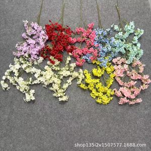 Qiye <b>Artificial</b> <b>Flowers</b> 3 Pronged Daphne Odora Silk <b>Flower</b> Wedding Decoration Blue Purple White Color <b>For</b> Floral <b>Arrangement</b> - Product Image 3