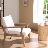 Meubles de maison chaise au design moderne avec assise souple pour salon et hôtel chaise canapé en bois massif avec tissu
