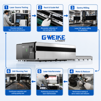 Machine de découpe laser à fibre CNC 3 axes entièrement fermée 3000*1500mm pour tôles, avec système de refroidissement par eau Cypcut Yaskawa, pour acier inoxydable HIWIN