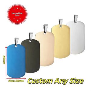 Direktverkauf vom Hersteller Individuelles Logo Lasergravierte Aluminium Edelstahl Anhänger Mode Hundemarke Messing Metallhandwerk - Product Image 2