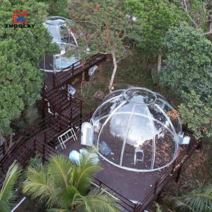Restauration 6.0 Tente <span class=keywords><strong>Bulle</strong></span> Ciel Étoilé, sphérique, pour extérieur, zone panoramique de forêt profonde, hébergement, résistant au vent et à <span class=keywords><strong>la</strong></span> pluie, restaurant - Product Image 2