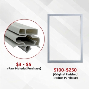 Joint d'étanchéité magnétique en <span class=keywords><strong>PVC</strong></span> souple personnalisé pour réfrigérateur, profil de joint de porte de réfrigérateur, remplacement de joint en caoutchouc pour congélateur - Product Image 2
