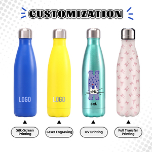 17oz Cola <b>Bottle</b> Shaped Stainless Steel Leak-proof <b>Water</b> <b>Bottle</b> For Sports Indoors Outdoors 500ml BPA-Free <b>Kids</b> Flasks - Product Image 2