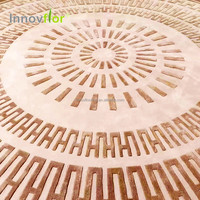 Tapis rond de salon de forme ronde, très joli accessoire moderne pour salle de séjour
