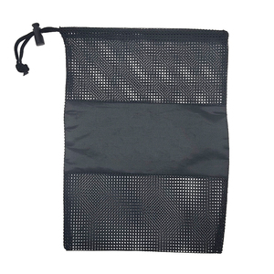 Customs Size and Logo printing black Mesh Bag