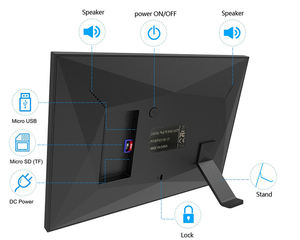 Marco de nube de red WIFI de 10,1 pulgadas Marco de video de foto digital con soporte de pantalla táctil Modo de paisaje y retrato - Product Image 2