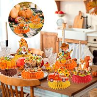 Décorations de fête d'automne, centres de table en nid d'abeille, décorations de table d'automne, centres de table pour Thanksgiving, festival d'automne