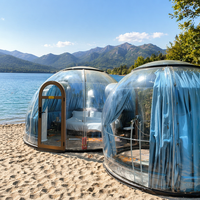 Dôme géodésique Full Glamour, design moderne pour le camping en plein air et les hôtels, fabriqué en PC au Portugal