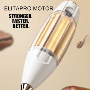 Custom logo Foam <b>Maker</b> Matcha Whisk Drink Mixer Stirrer Stainless Steel Coffee Frother Kitchen Handheld Electric Milk Frother - Product Image 3