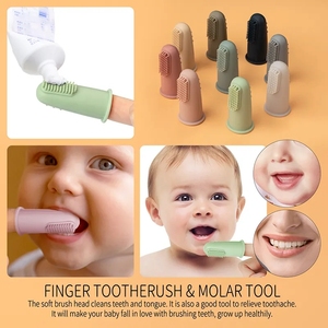 YDM vente directe d'usine silicone bébé et enfants <span class=keywords><strong>brosse</strong></span> à dents morsure de doigt doux à 360 degrés pour les soins bucco-dentaires logo personnalisable - Product Image 2