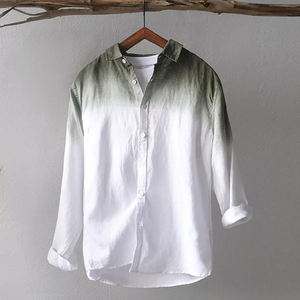<span class=keywords><strong>Camicia</strong></span> da spiaggia estiva in <span class=keywords><strong>lino</strong></span> bianco da <span class=keywords><strong>uomo</strong></span> a maniche lunghe camicie larghe da spiaggia - Product Image 4