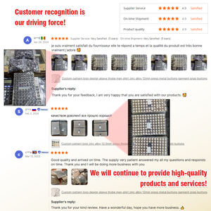 परिधान एक्सेसरीज लोगो डिजाइन 10 मिमी चार भाग जस्ता मिश्र धातु कवर थोबे कस्टम धातु बटन - Product Image 2