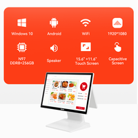 Superwin PSJ8500, machine de point de vente Android à double écran tactile capacitif de 15,6 pouces, caisse enregistreuse pour les magasins alimentaires